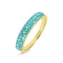 Anello Fascia Lady Phantasya Acciaio Dorato Cristallo