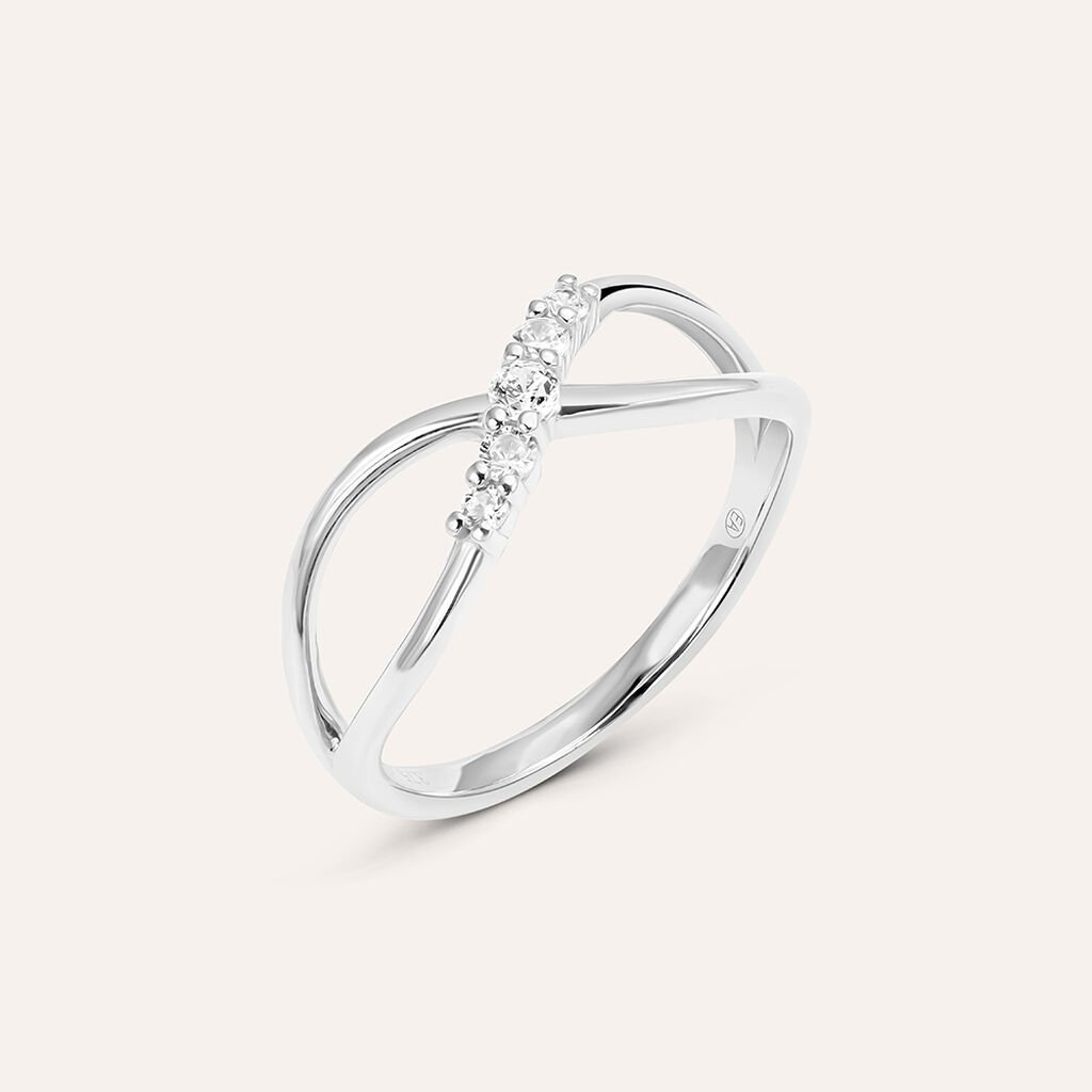 Anello Fantasia Claire Oro Bianco Cubic Zirconia