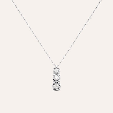 Collana Trilogy Diamotion Oro Bianco Diamante - Collane Donna | Stroili