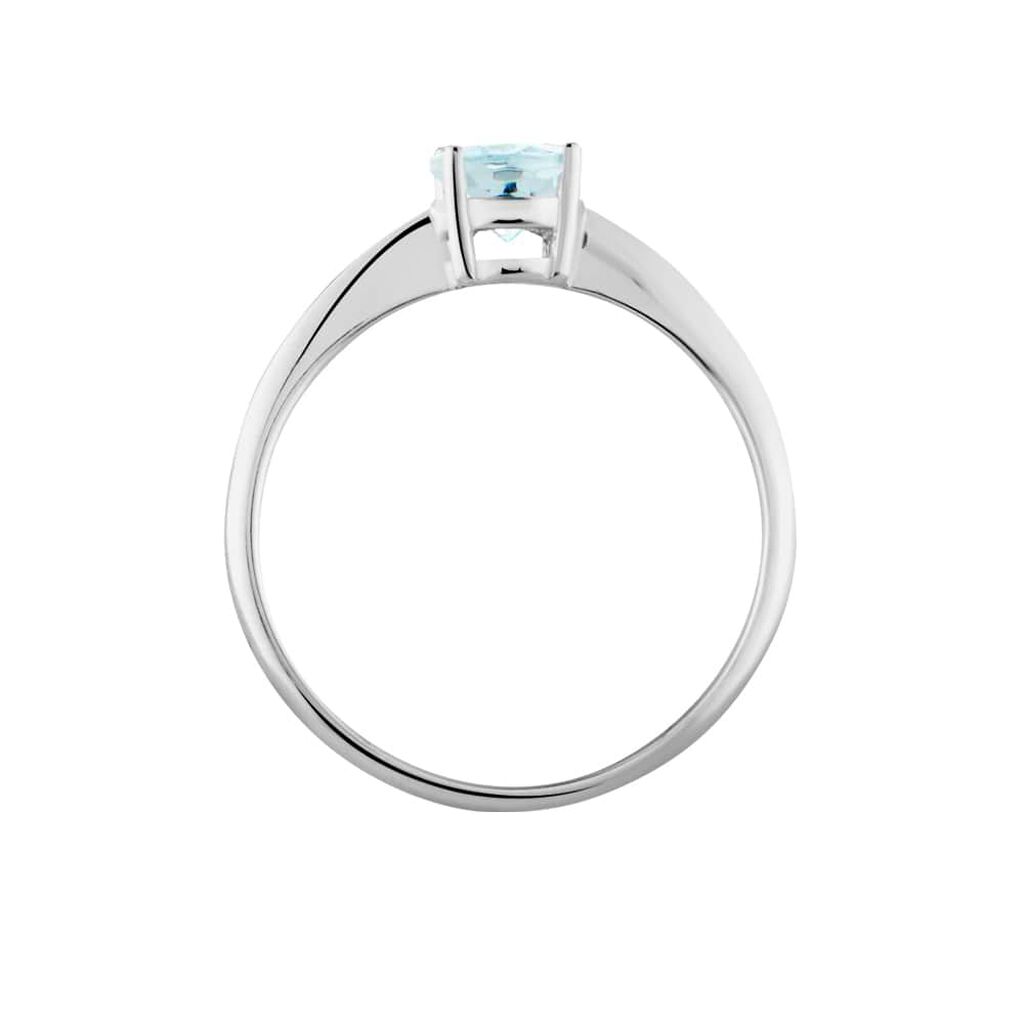 Anello Solitario Acquamarina Oro Bianco Acquamarina - Anelli con Pietre Donna | Stroili