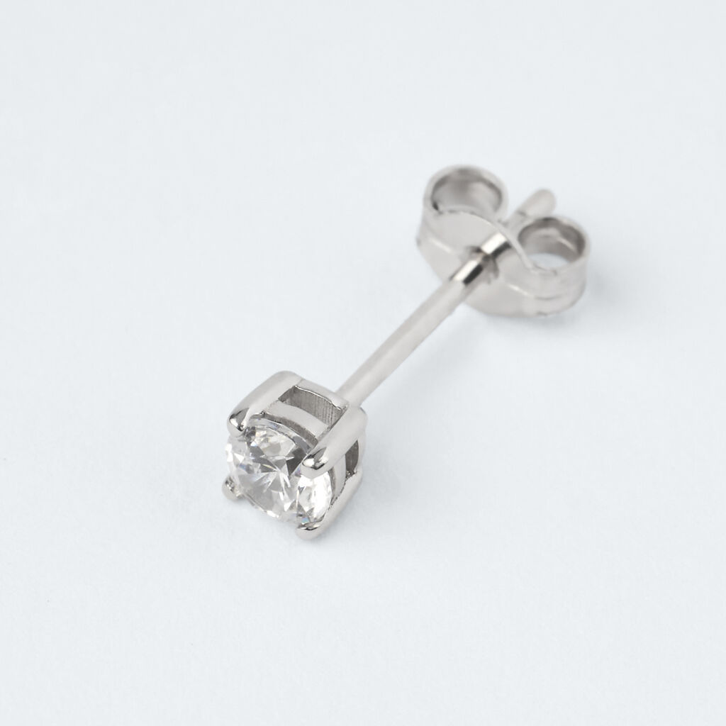 Mono Orecchino Lobo Punto Luce L'homme Or Oro Bianco Cubic Zirconia - Mono Orecchino Uomo | Stroili