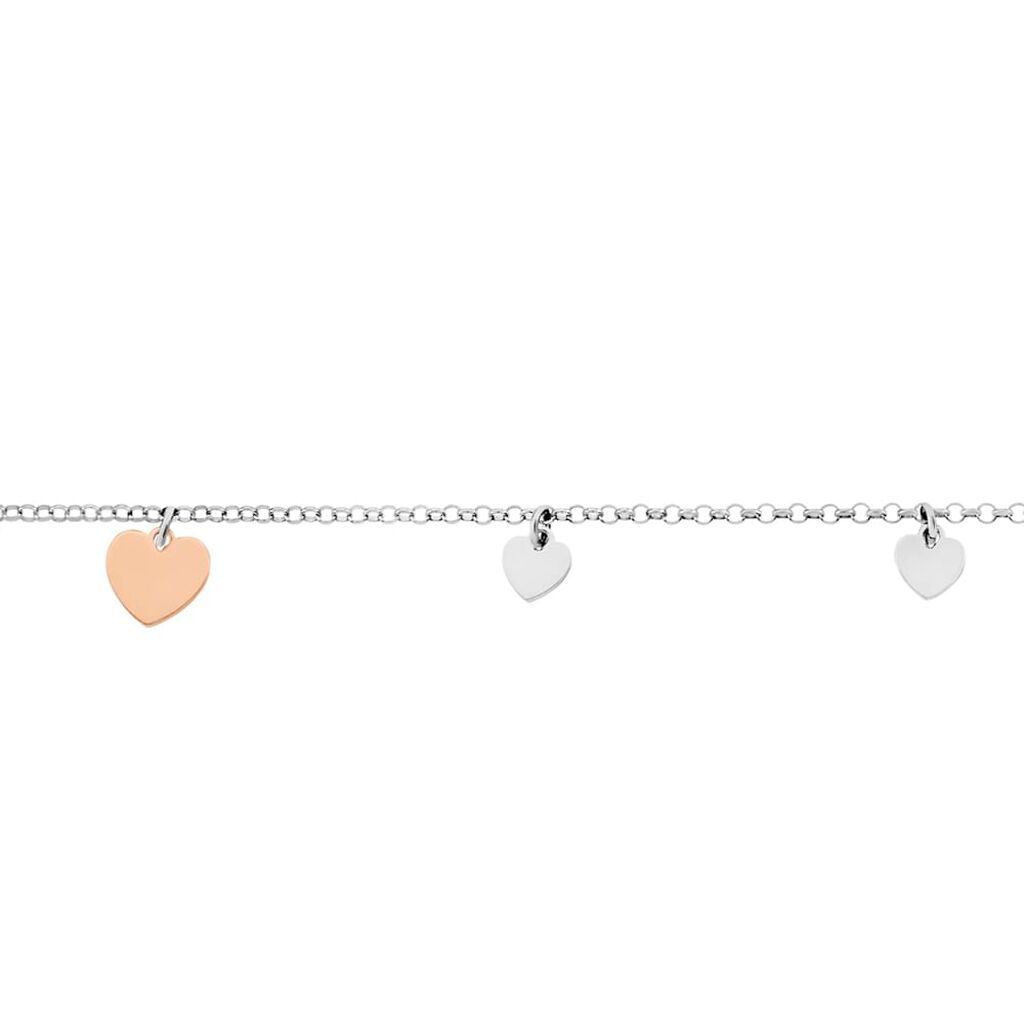 Bracciale Silver Collection Argento Bicolore Bianco / Rosa - Bracciali Love Donna | Stroili