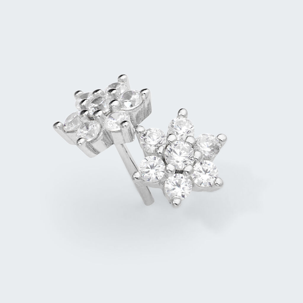 Orecchini Lobo Silver Elegance Argento Rodiato Cubic Zirconia - Orecchini a Lobo Donna | Stroili
