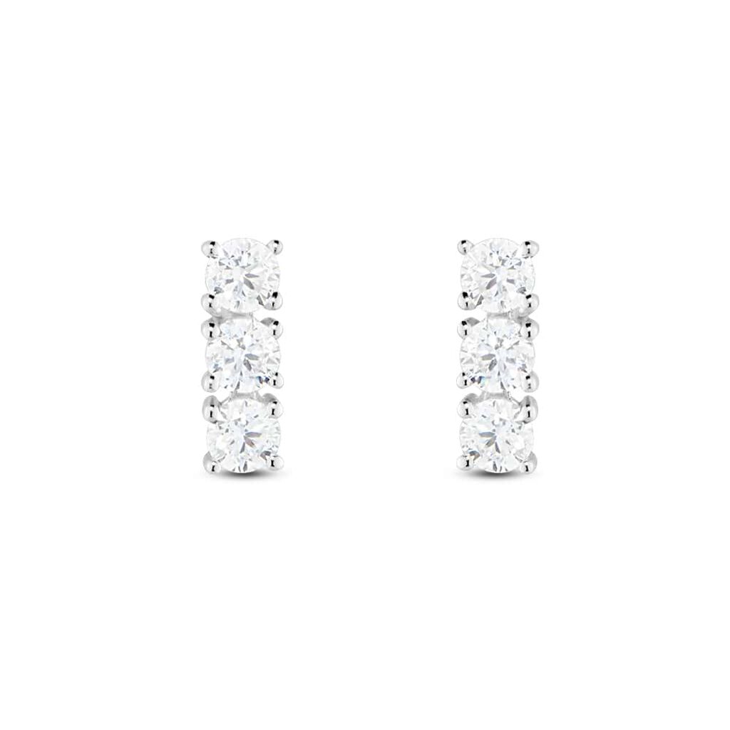Orecchini Pendenti Trilogy Claire Oro Bianco Cubic Zirconia - Orecchini Pendenti Donna | Stroili