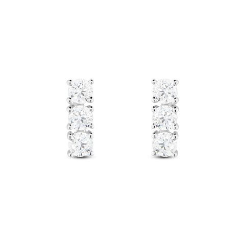 Orecchini Pendenti Trilogy Claire Oro Bianco Cubic Zirconia - Orecchini Pendenti Donna | Stroili