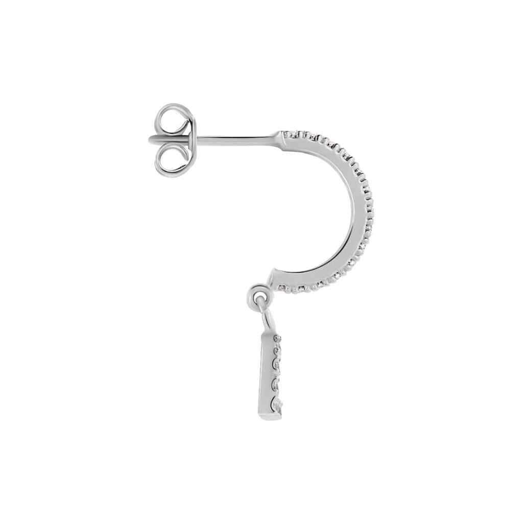 Mono Orecchino A Cerchio Silver Moments Argento Rodiato Cubic Zirconia - Mono Orecchino Donna | Stroili