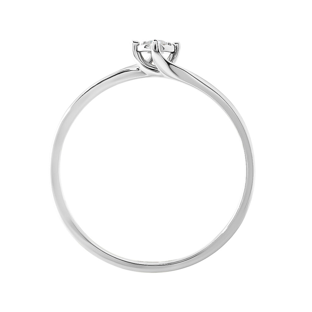 Anello Solitario Valentino Diamotion Oro Bianco Diamante - Anelli con Pietre Donna | Stroili