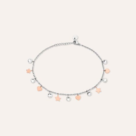 Cavigliera Sunrise Acciaio Bicolore Bianco / Rosa Cristallo - Cavigliere Donna | Stroili