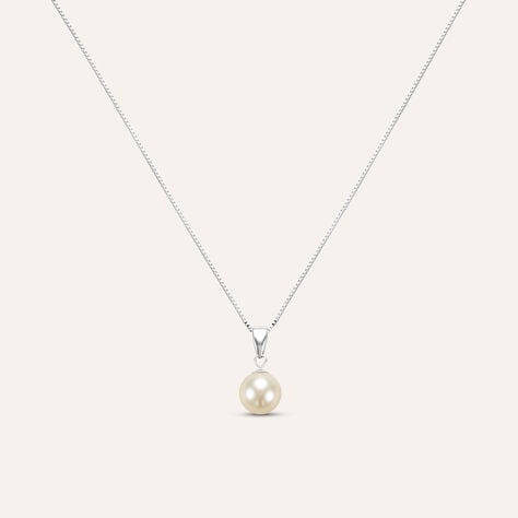 Collana Gabrielle Oro Bianco Perla D'Acqua Dolce - Collane Donna | Stroili