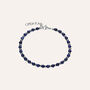Bracciale Acciaio Lapislazzuli 19+3cm