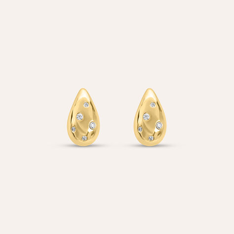 Orecchini Lobo Claire Oro Giallo Cubic Zirconia - Orecchini a Lobo Donna | Stroili