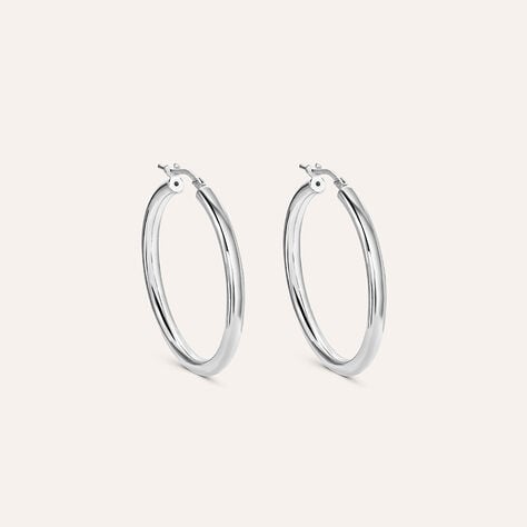 Orecchini A Cerchio Silver Collection Argento Rodiato - Orecchini a Cerchio Donna | Stroili