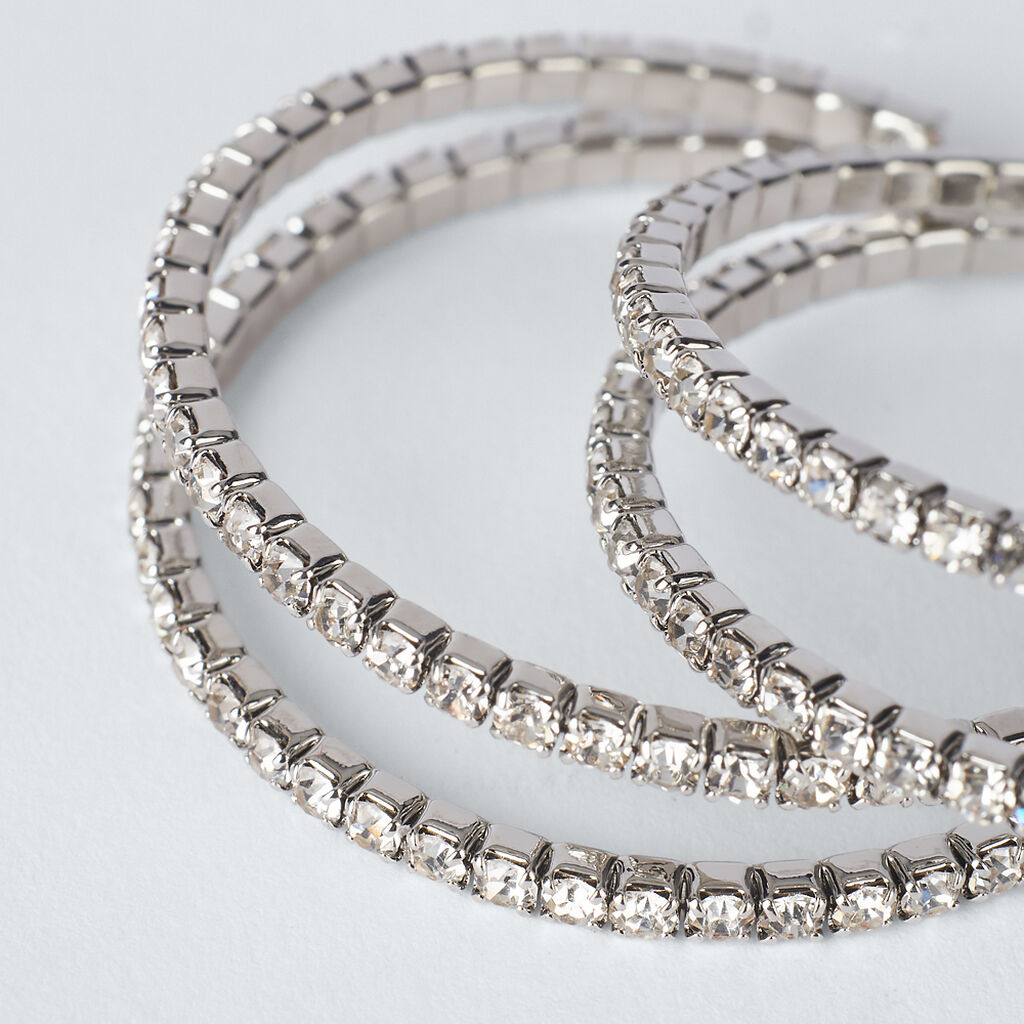 Orecchini A Cerchio Romantic Shine Metallo Cristallo - Orecchini a Cerchio Donna | Stroili