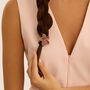 Accessorio Per Capelli Acciaio Dorato Smalto Burgundy