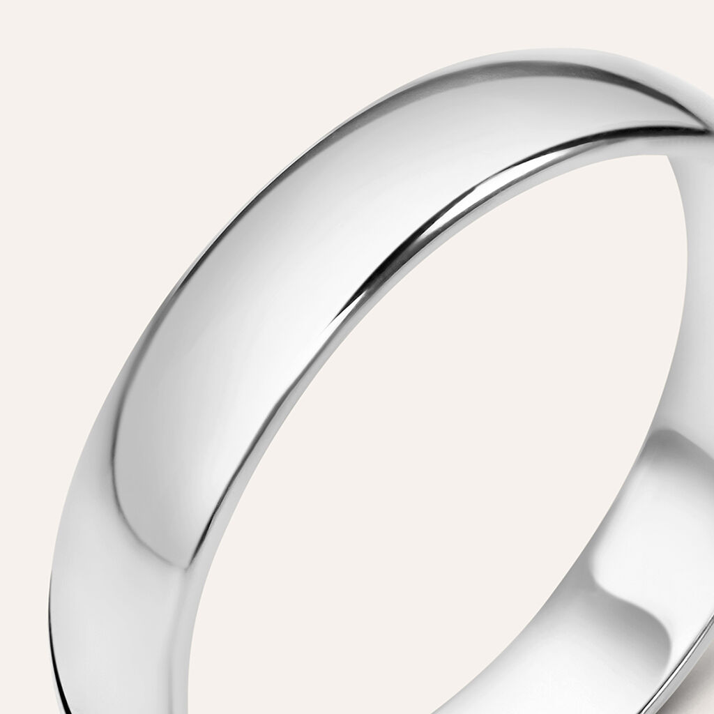 Fede Mantovana 4.5 mm Oro Bianco - Anelli con Incisione Unisex | Stroili