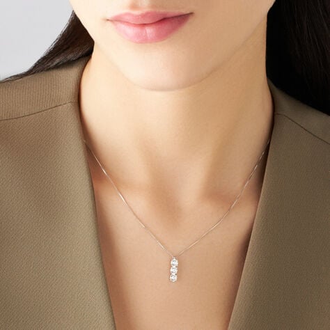 Collana Trilogy Claire Oro Bianco Cubic Zirconia - Collane Donna | Stroili