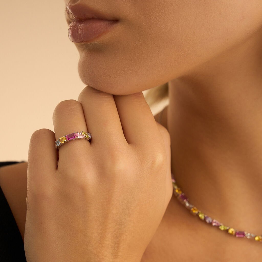 Collana Silver Rainbow Argento Rodiato Cubic Zirconia - Collane Donna | Stroili