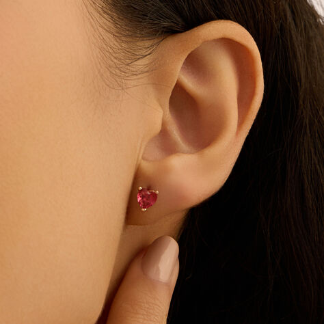Orecchini Lobo Punto Luce Silver Rainbow Argento Rosa Cubic Zirconia - Orecchini a Lobo Donna | Stroili