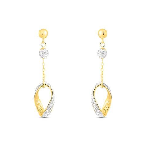 Orecchini Pendenti Crystal Gold Oro Giallo Cristallo - Orecchini Pendenti Donna | Stroili