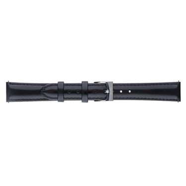 Cinturino in pelle lucida nera e chiusura easy click