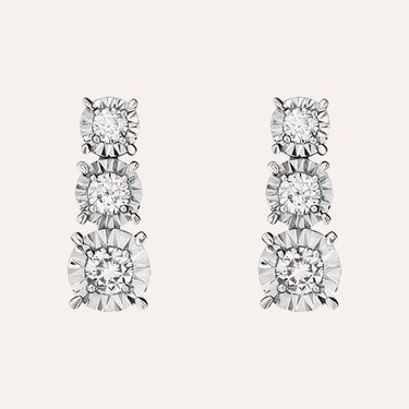 Orecchini Lobo Trilogy Diamotion Oro Bianco Diamante