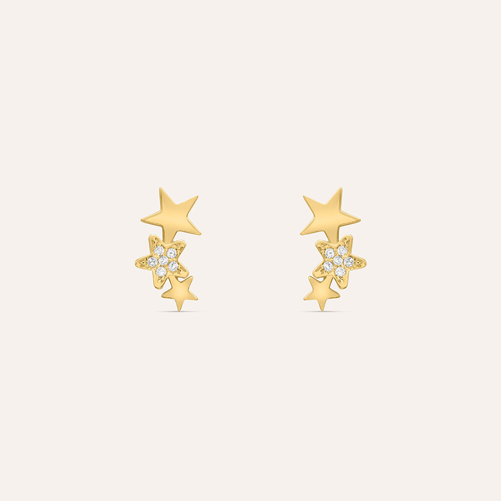 Orecchini Lobo Claire Oro Giallo Cubic Zirconia - Orecchini a Lobo Donna | Stroili