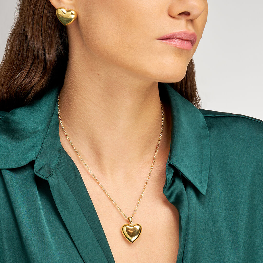 Orecchini Lobo Radiance Acciaio Dorato