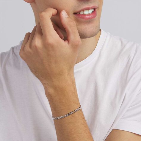 Bracciale Catena Gentleman Argento Rodiato - Bracciali Uomo | Stroili