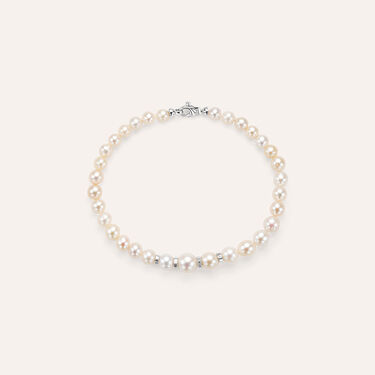 Bracciale Gold Pearls Oro Bianco Perla D'Acqua Dolce Diamante