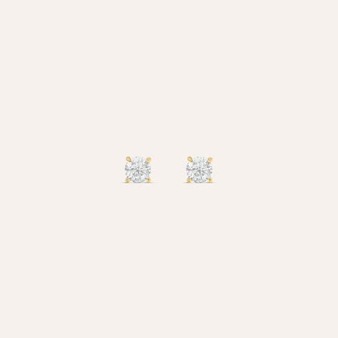 Orecchini Lobo Punto Luce Claire Oro Giallo Cubic Zirconia - Orecchini a Lobo Donna | Stroili