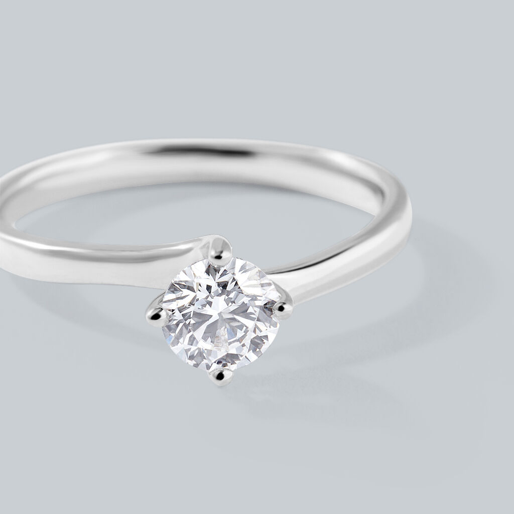 Anello Solitario Valentino Diamade Oro Bianco Diamante Lab-Grown - Anelli con Pietre Donna | Stroili