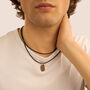 Collana Gentleman Argento Rodiato