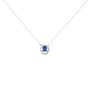 Collana Punto Luce Elizabeth Crown Oro Bianco Zaffiro Diamante