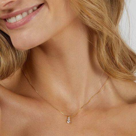 Collana Trilogy Claire Oro Giallo Cubic Zirconia - Collane Donna | Stroili