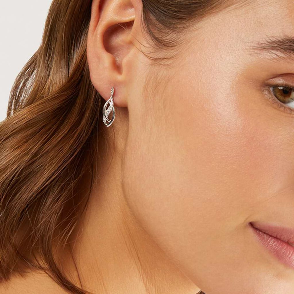 Orecchini Pendenti Claire Oro Bianco Cubic Zirconia - Orecchini Pendenti Donna | Stroili