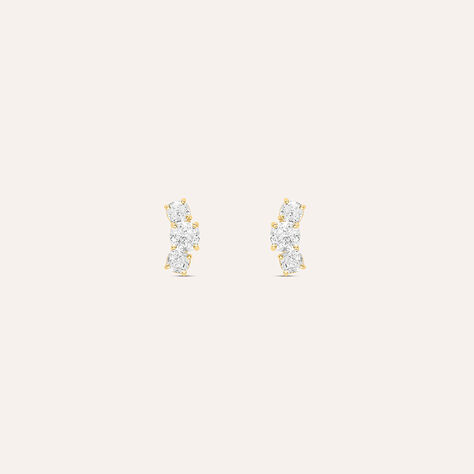 Orecchini Lobo Trilogy Bon Ton Oro Giallo Cubic Zirconia - Orecchini a Lobo Donna | Stroili