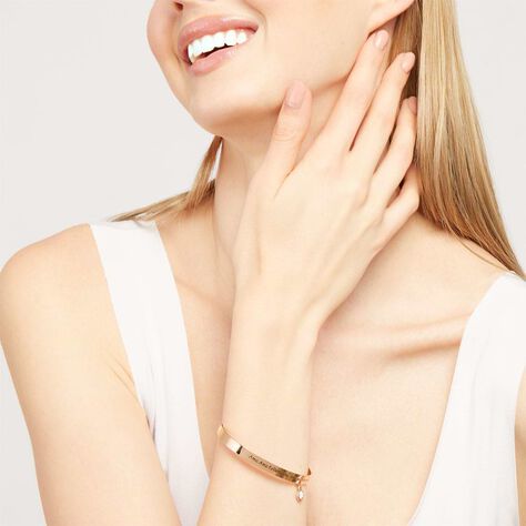 Bangle Lady Message Acciaio Rosato Love e Cristalli - Bracciali Donna | Stroili