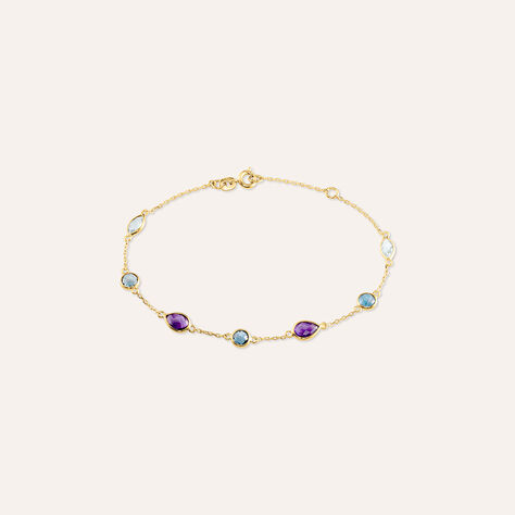 Bracciale Am&eacute;lie Oro Giallo Topazio Ametista - Bracciali Donna | Stroili