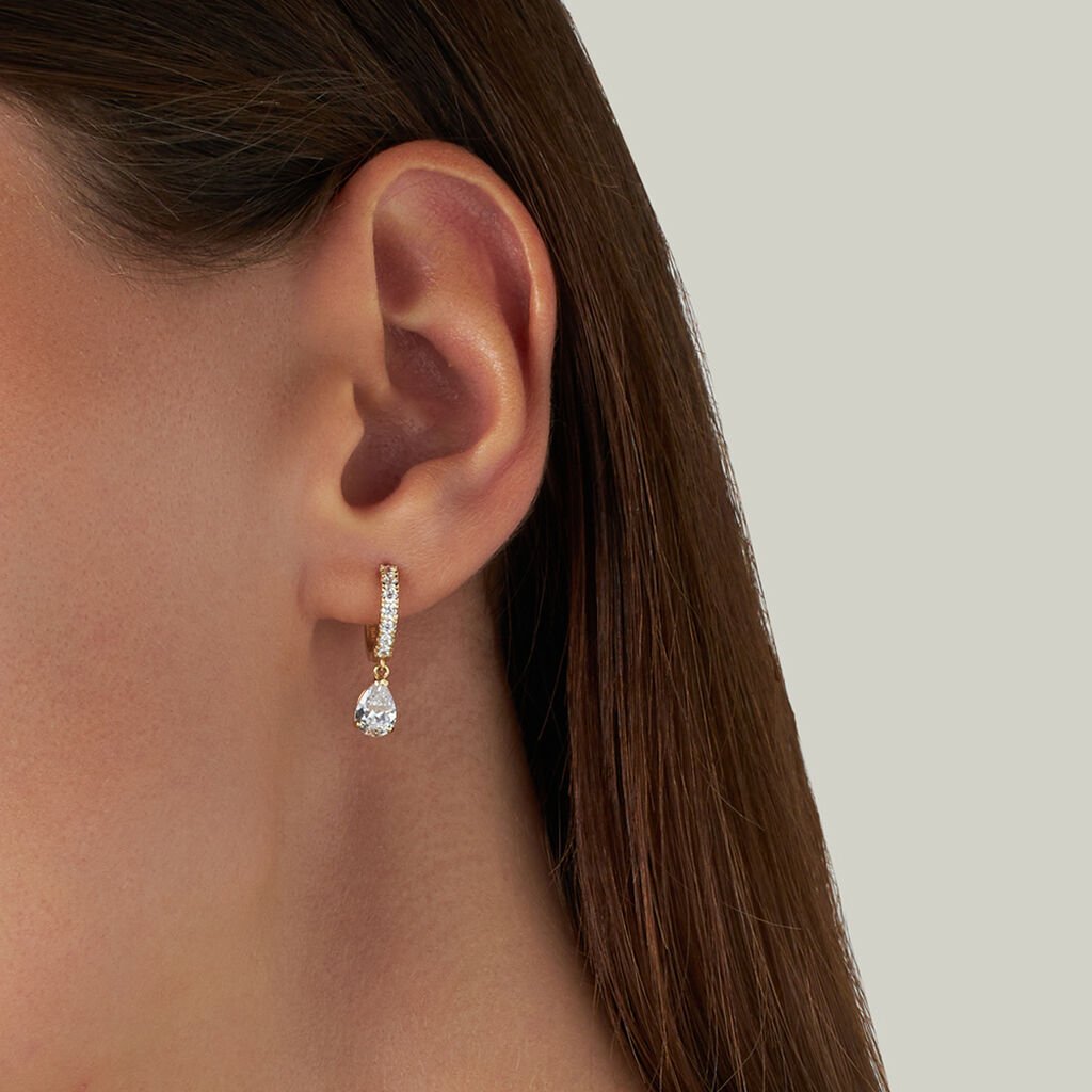 Orecchini A Cerchio Toujours Oro Giallo Cubic Zirconia - Orecchini a Cerchio Donna | Stroili