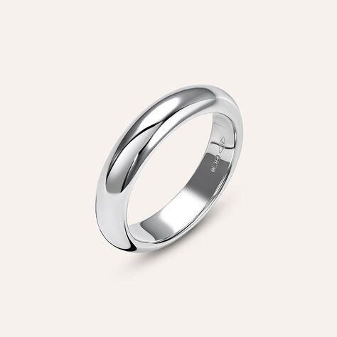 Fede Classica Leggera 4.5 mm Oro Bianco - Anelli con Incisione Unisex | Stroili