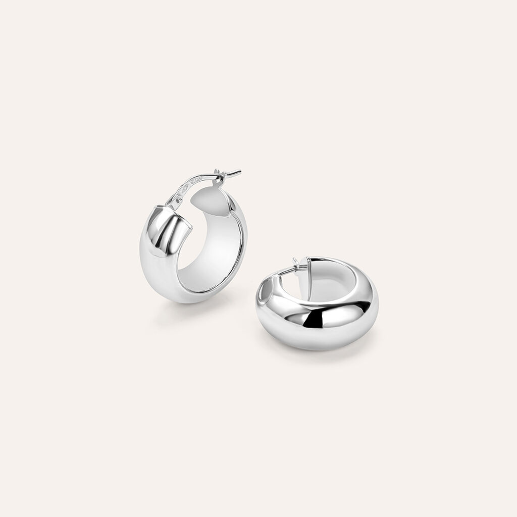 Orecchini A Cerchio Isabelle Oro Bianco