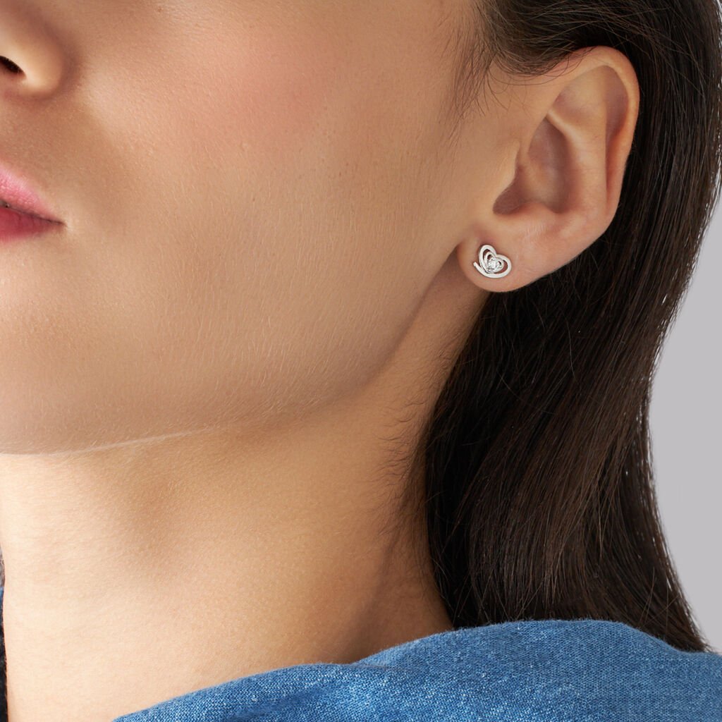 Orecchini Lobo Silver Elegance Argento Rodiato Cubic Zirconia - Orecchini a Lobo Donna | Stroili