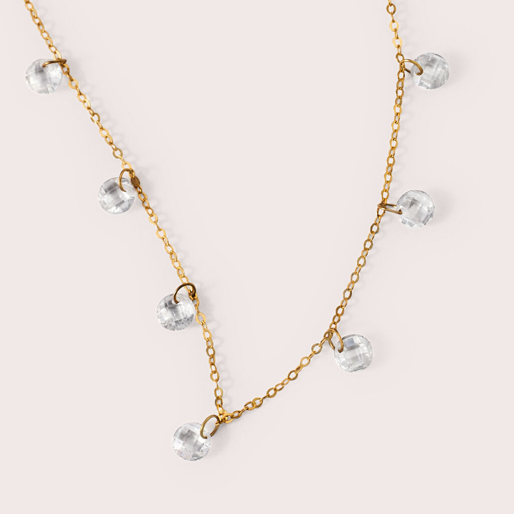 Collana Multi Punto Luce Claire Oro Giallo Cubic Zirconia - Collane Punto Luce Donna | Stroili