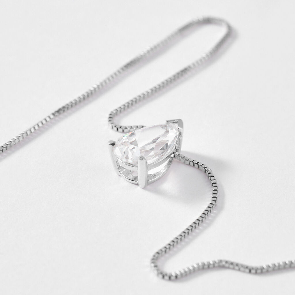 Collana Punto Luce Claire Oro Bianco Cubic Zirconia - Collane Punto Luce Donna | Stroili