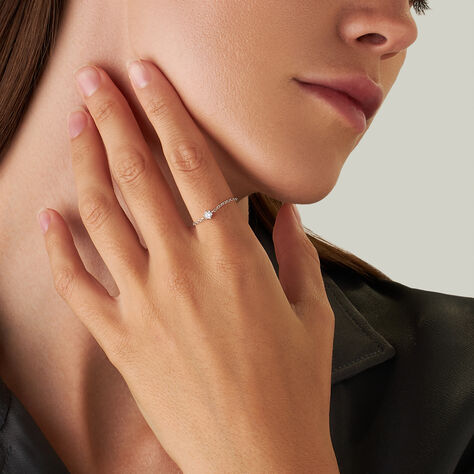 Anello Solitario Silver Elegance Argento Rodiato Cubic Zirconia - Anelli con Pietre Donna | Stroili
