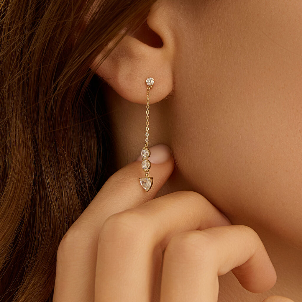 Orecchini Pendenti Claire Oro Giallo Cubic Zirconia - Gioielli Donna | Stroili