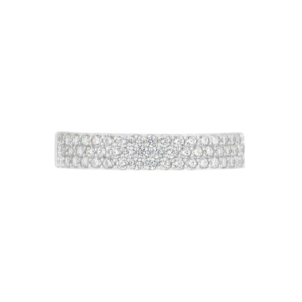Anello Fascia Claire Oro Bianco Cubic Zirconia - Anelli con Pietre Donna | Stroili