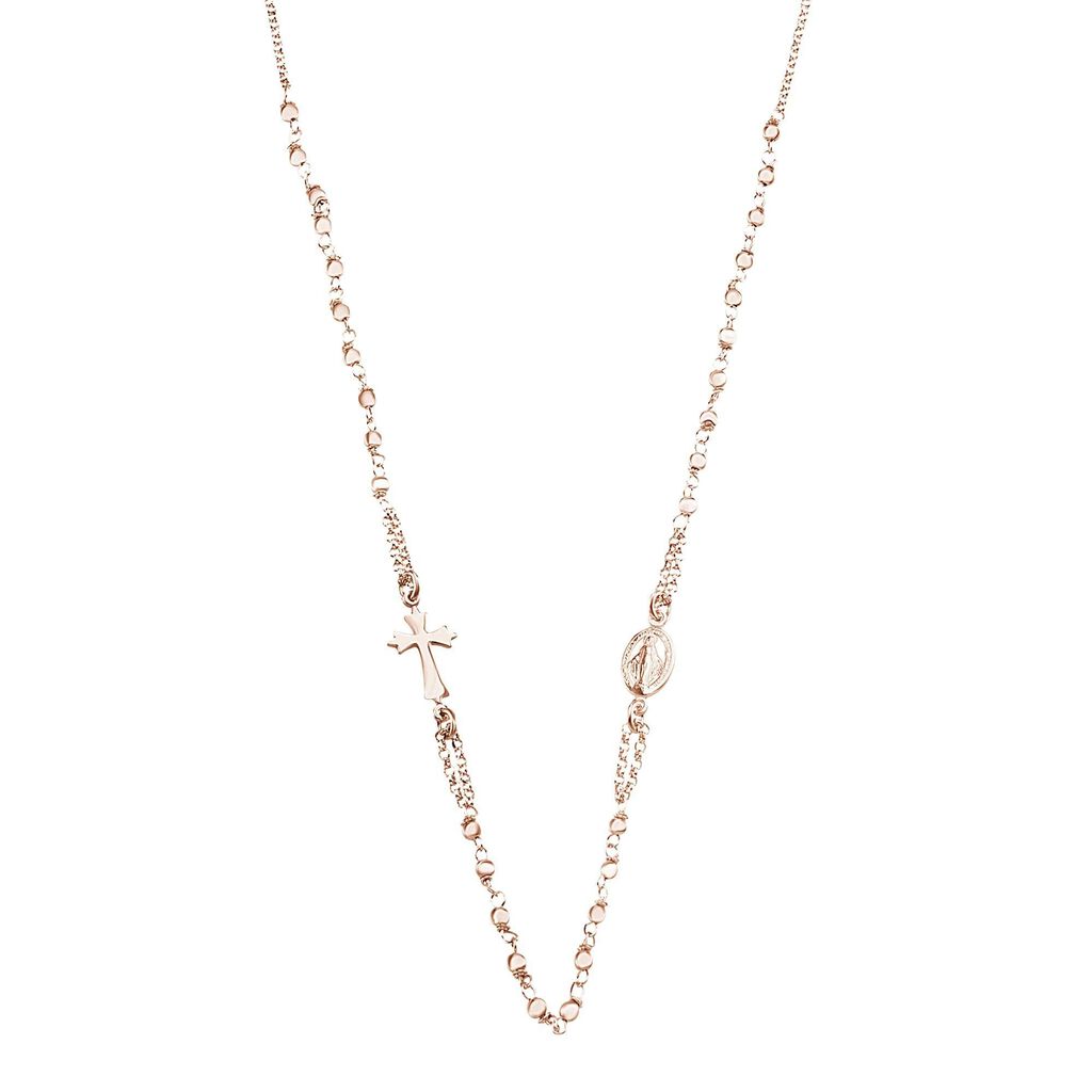 Collana Rosario Silver Soul Argento Rosa Cristallo - Collane Rosario Donna | Stroili