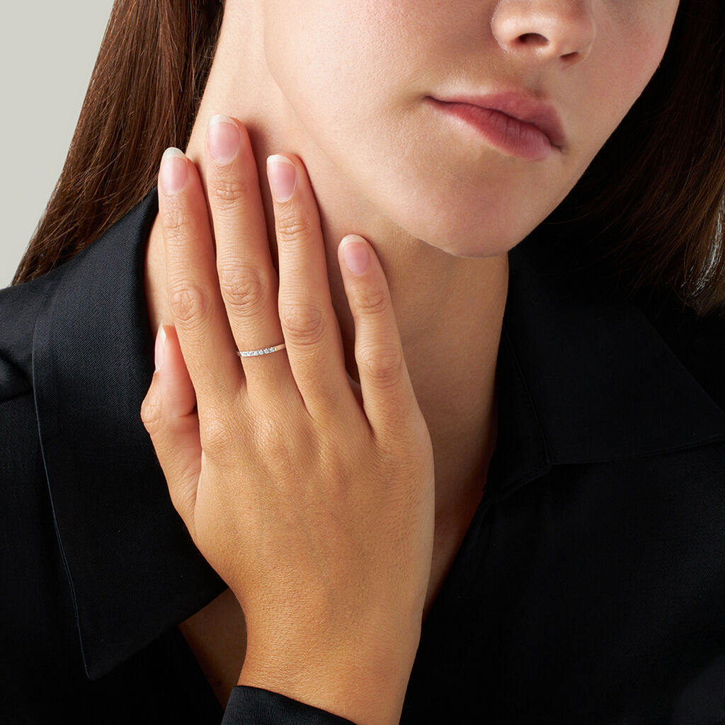 Anello Riviere Claire Oro Bianco Cubic Zirconia