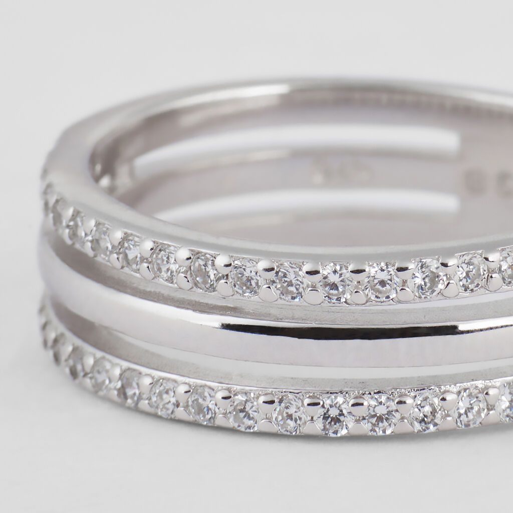 Anello Fantasia Silver Shine Argento Rodiato Cubic Zirconia